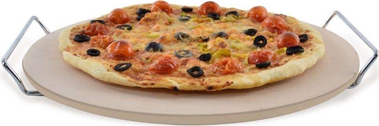 Изображение Excellent Houseware Kamie okrgy do pieczenia PIZZY forma + stojak