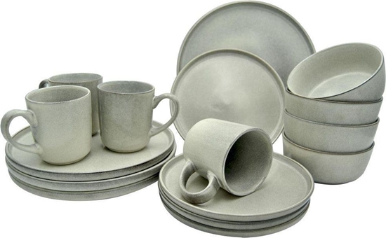 Изображение Excellent Houseware Zestaw OBIADOWY miska talerz talerzyk kubek 16 el.