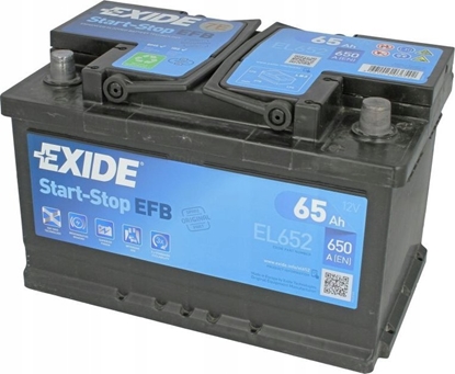 Picture of EXIDE EXIDE EL652 EFB 65Ah 650A (EN) 12V akumuliatorius