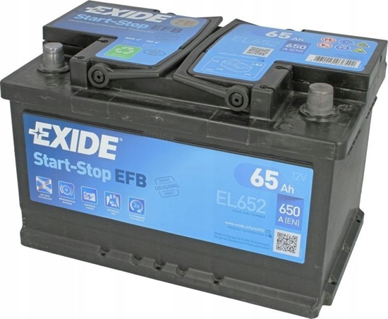 Picture of EXIDE EXIDE EL652 EFB 65Ah 650A (EN) 12V akumuliatorius