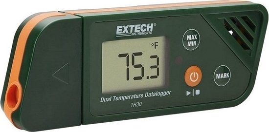 Изображение Extech Kompaktowypodwójny rejestrator danych temperatury, TH30