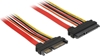 Picture of Delock Extension cable SATA 6 Gb/s 22 pin plug > SATA 22 pin receptacle (3.3 V + 5 V + 12 V) 10 cm