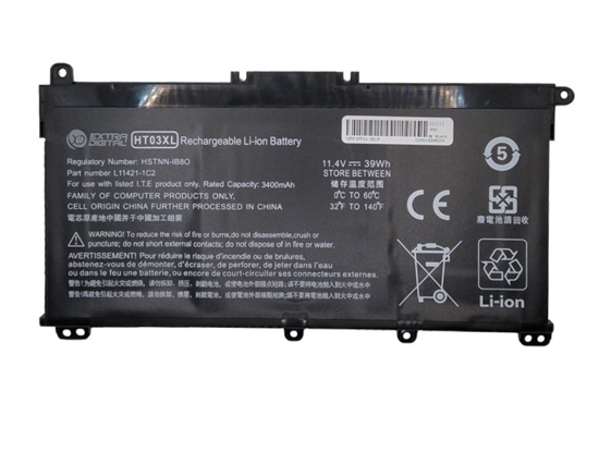 Picture of ExtraDigital HT03XL Battery for HP Laptop 11.4V / 3400mAh / 39Wh