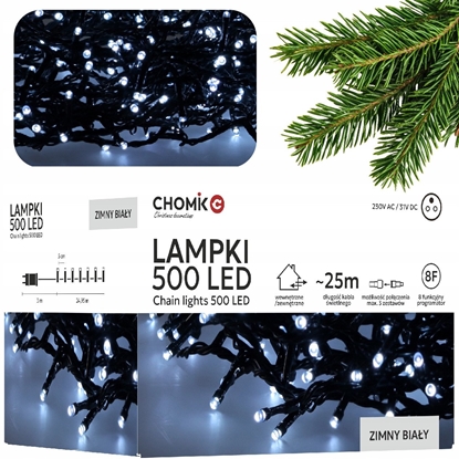 Picture of Extralink | Lampki LED | 500L zimny biay, d. 3 + 25 m wewn/zewn