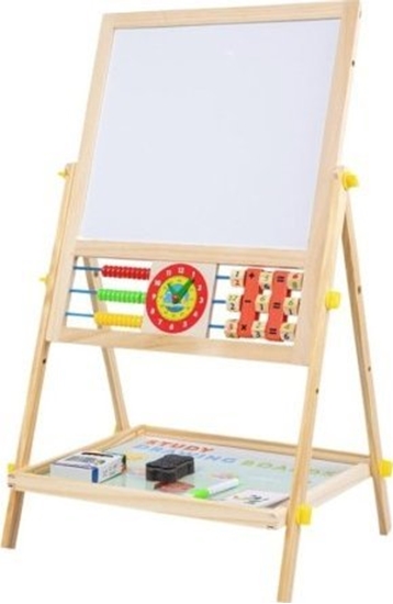 Picture of ExtraLink EXTRALINK TOYS DWUSTRONNA TABLICA DLA DZIECI KREDOWA MAGNETYCZNA SUCHOCIERALNA LICZYDO ZEGAR