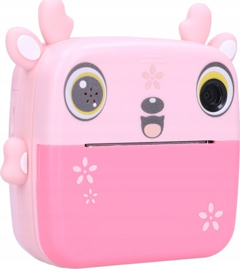 Изображение Aparat cyfrowy ExtraLink Zestaw | Drukarka termiczna EPP-005 Róowa + Papier termiczny 3 rolki | jelonek