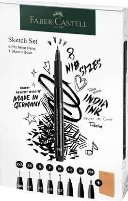 Attēls no Faber-Castell FABER-CASTELL Set Pitt Artist Pen + Sketchbook