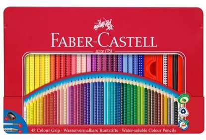 Изображение Faber-Castell Kredki Grip 2001 48 Kolorów Opakowanie Metalowe Faber-Castell (112448 FC)