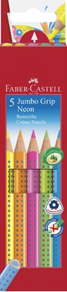 Изображение Faber-Castell Kredki Jumbo Grip 5 Kolorów Neon Opakowanie Kartonowe Faber-Castell (110994 FC)