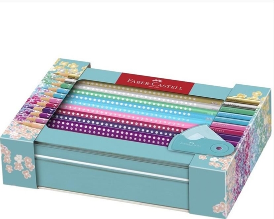 Изображение Faber-Castell Kredki oówkowe Sparkle 20 kolorów + akcesoria