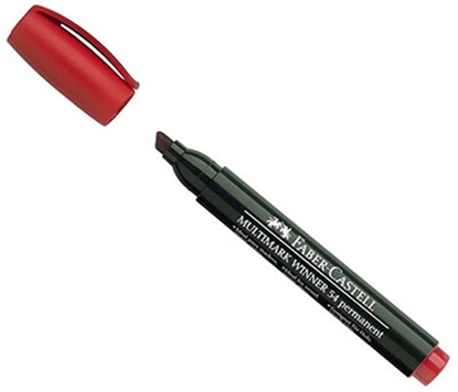 Attēls no Faber-Castell Marker wodoodporny okrga kocówka czerwony