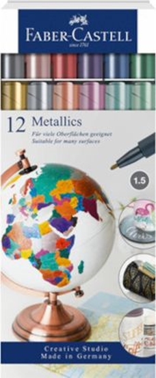 Изображение Faber-Castell markery Metallic 1,5 mm 14 cm 12 szt