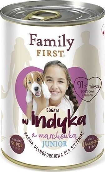 Изображение Family First FamilyFirst Bogata w indyka+marchewka junior 400g