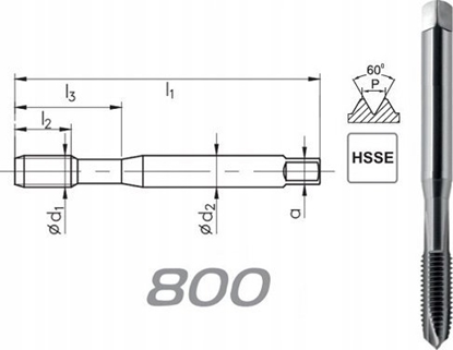 Attēls no Fanar GWINTOWNIK UNC 5/16-18 DIN-371B (2B) HSSE 800
