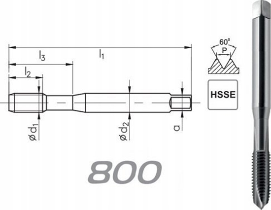 Picture of Fanar GWINTOWNIK UNC 5/16-18 DIN-371B (2B) HSSE 800