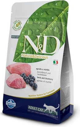 Изображение Farmina Pet Foods N&D Grain Free feline LAMB & BLUEBERRY ADULT dla kota 5kg