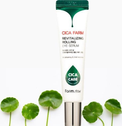 Изображение Farmstay Serum pod oczy FARMSTAY CICA z wkrotk azjatyck, koreaski roller rewitalizujcy, 25 ml