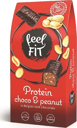Attēls no Feel FIT Czekoladki proteinowe z orzechami 83 g