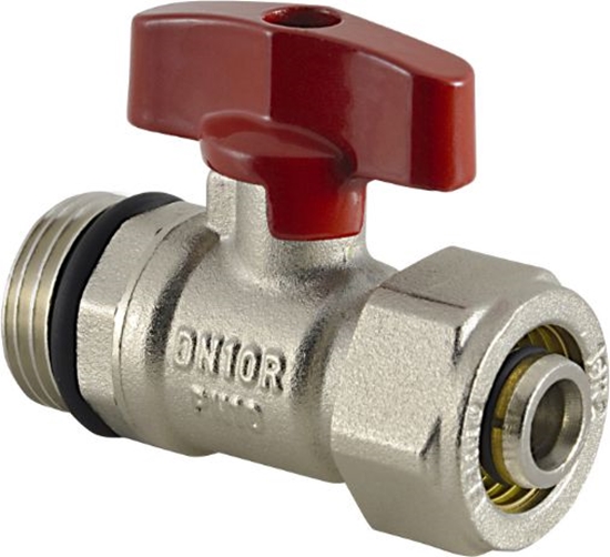 Picture of Ferro Zawór kulowy wodny 1/2" z motylkiem czerwony (KPEX16)