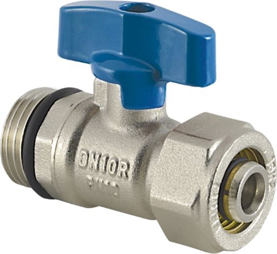Picture of Ferro Zawór kulowy wodny 1/2" z motylkiem niebieski (KPEX16-BH)