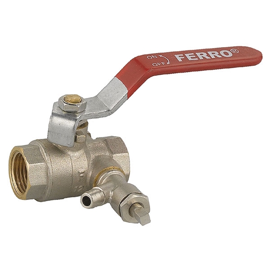 Picture of Ferro Zawór kulowy z kocówk do wa z dawikiem 1/2" (KPW1)