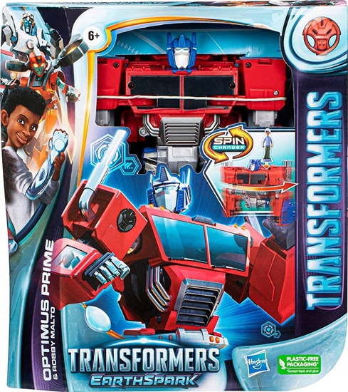 Picture of Figurka Hasbro PROMO Transformers EarthSpark Spin Changer Optimus Prime i Robby Malto F7663 HASBRO