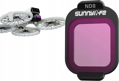 Picture of Filtr Peny Szary ND8 NDx8 do Drona Dron DJI FLIP + Etui na Filtr SunnyLife / FI962-8