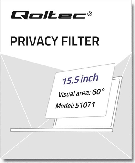 Изображение Filtr Qoltec Filtr prywatyzujcy RODO do MacBook Pro TouchBar (2016-2018) | 15,5''
