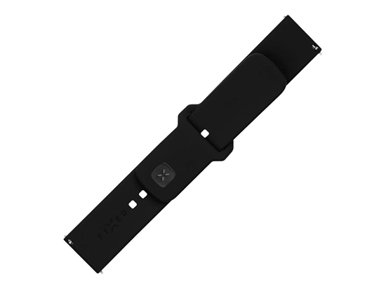 Picture of Fixed | Sporty Strap Set with Quick Release 22mm for smartwatch | 160-235 mm | Black | Silicone