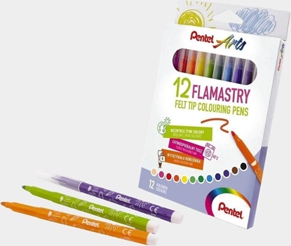 Picture of Flamastry spieralne 12 kolorów PENTEL