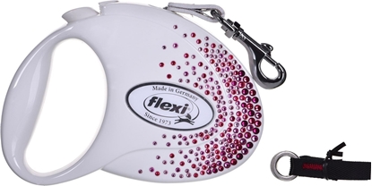 Изображение Flexi FLEXI Smycz Glam Splash Pink, M TAMA 5m, biaa