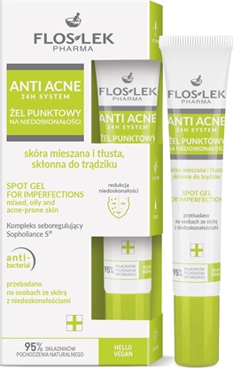 Picture of Floslek FLOSLEK ANTI ACNE el punktowy na niedoskonaoci do skóry mieszanej, tustej i skonnej do trdziku 20 ml