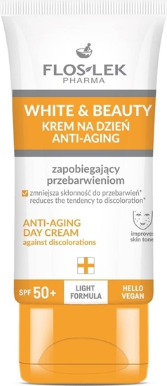 Picture of Floslek FLOSLEK Pharma White&Beauty Krem na dzie Anti-Aging zapobiegajcy przebarwieniom SPF50+ 50ml