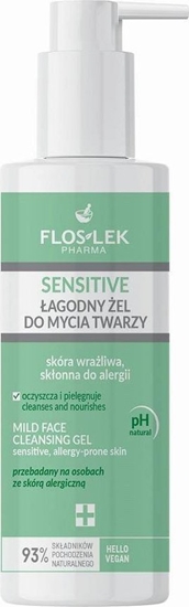 Picture of Floslek Flos-Lek Pharma, Sensitive agodny el do mycia twarzy skóra wraliwa skonna do alergii, 175 ml - Dugi termin wanoci!