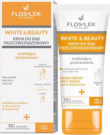 Picture of Floslek Floslek White & Beauty krem do rk przeciwstarzeniowy wybielajcy przebarwienia 45ml