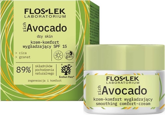 Picture of Floslek richAvocado Krem-komfort wygadzajcy SPF15 na dzie - skóra sucha 50ml