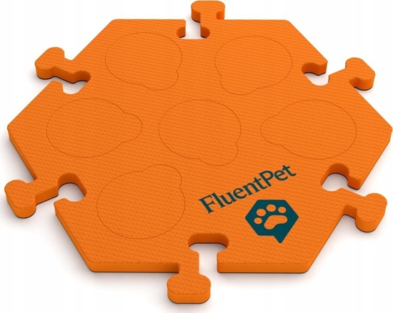 Picture of FluentPet - HexTile Compact - piankowa mata do przycisków - pomaraczowa