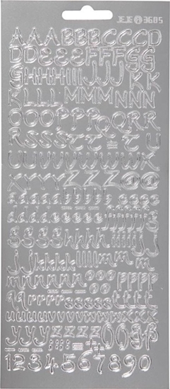 Picture of Focus Focus Stickers Silver Letters Design 1