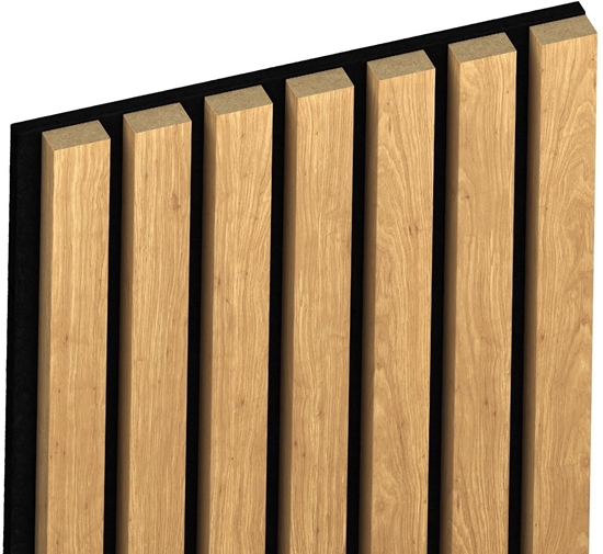 Picture of Foge Panel Acoust Sort Lamella Zaragoza Eg - b 30cm h 280cm