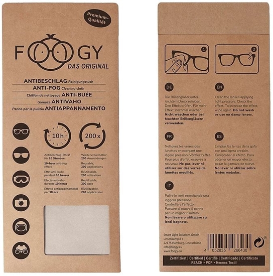 Изображение Foogy Brillen Antibeschlag- und Reinigungstuch  Mikrofaser retail