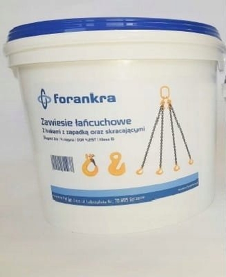 Picture of Forankra 2-LEG CHAIN   SINGLE. 2.8T/2m HOOKS WITH SECURITY/SHORTENED D8 G80