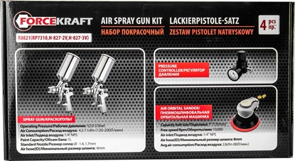 Attēls no Forcekraft Pistolet lakierniczy szlifierka pneumatyczna - zestaw