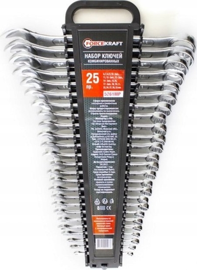 Picture of Forcekraft Zestaw kluczy pasko-oczkowych 25el. (6-32mm) Cr-V