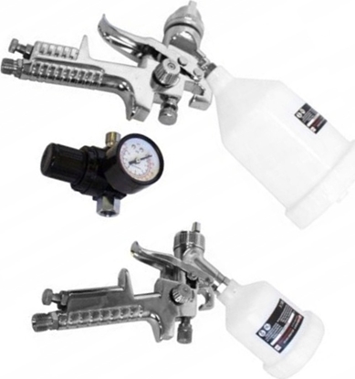 Attēls no Forcekraft Zestaw pistoletów lakierniczych z regulacj cinienia 2el. (1,0mm i 1,4mm)