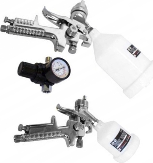 Picture of Forcekraft Zestaw pistoletów lakierniczych z regulacj cinienia 2el. (1,0mm i 1,4mm)