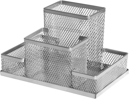 Picture of Forofis Przybornik na biurko 153x103x100mm FOROFIS 91311 srebrny metalowy