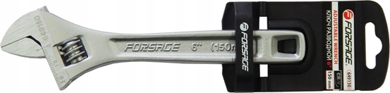 Изображение Forsage KLUCZ PASKI NASTAWNY CHROMOWANY 6''-150 150mm(chwytak 0-20mm), z plastikowym uchwytem