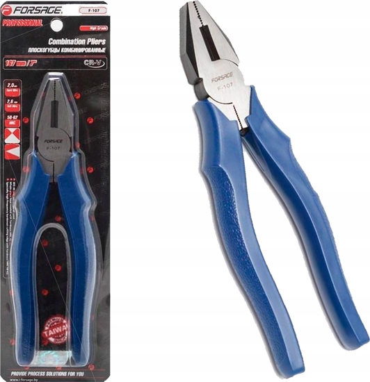 Изображение Forsage KOMBINERKI SZCZYPCE UNIWERSALNE 167 MM 7 CR-V (grubo metalu:  mied  - 2.6mm, stal  - 2mm) w bliste
