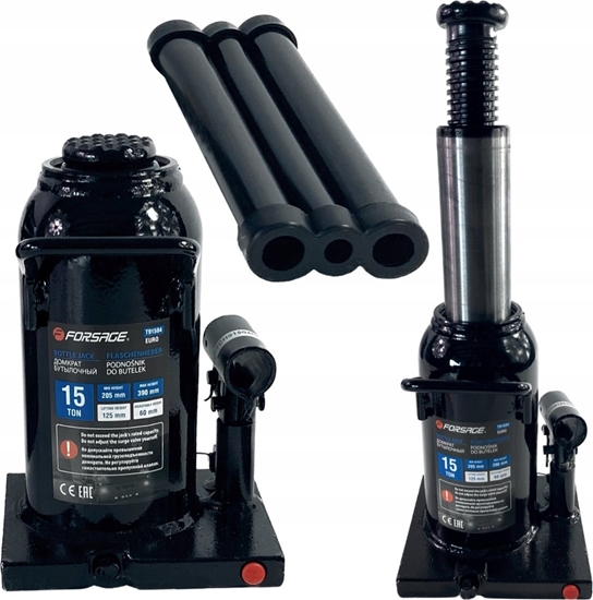 Изображение Forsage Lewarek hydrauliczny 15t z zaworem (h min 225mm, h max 425mm)