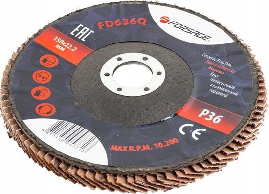 Изображение Forsage Tarcza szlifierska listkowa lamelkowa 150x22.2mm P36
